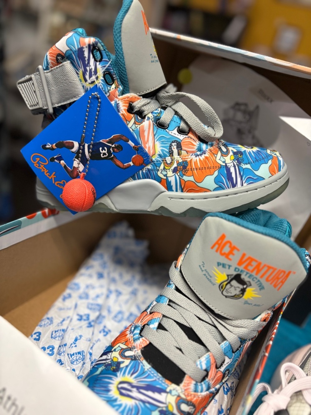 Ewing Athletics 33 Hi Ace Ventura Miami Retro Sneakers by Mache Size 6